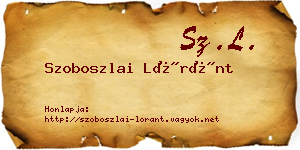 Szoboszlai Lóránt névjegykártya